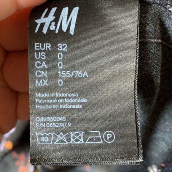 H&M Floral Print Bow Shift Dress | Women Size 0 - Picture 5 of 6